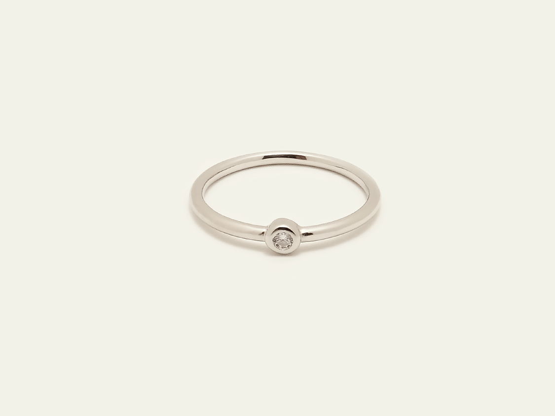 Sterling silver bezel ring deals