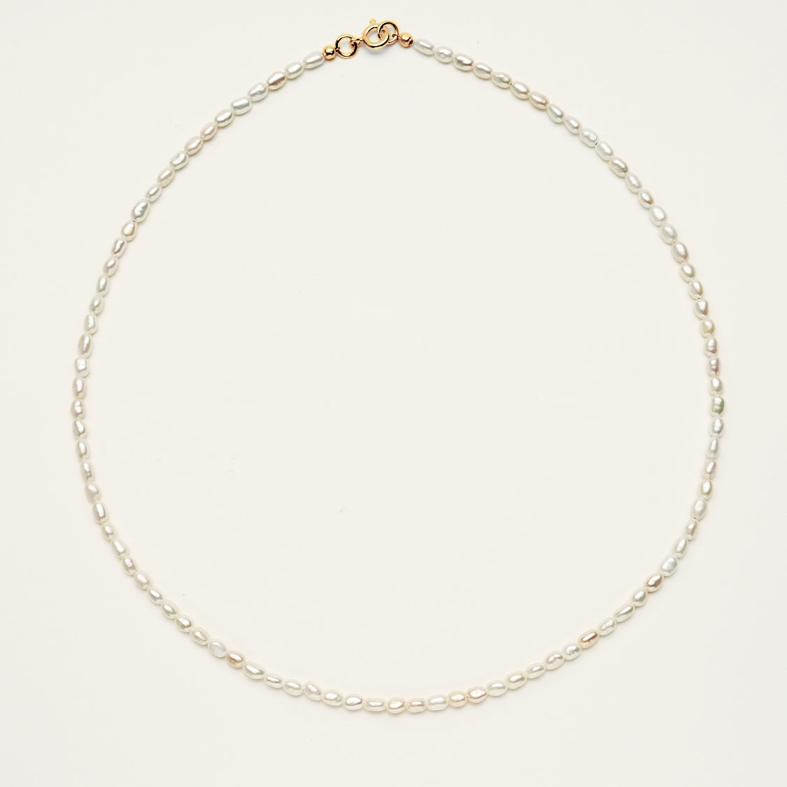 Minimalist Rice Pearl Necklace